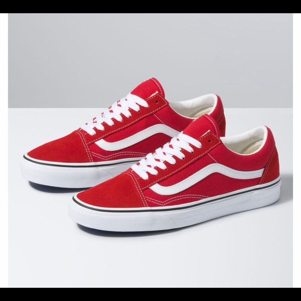 Vans old school red